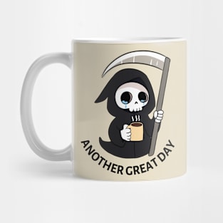 Funny grim reaper drinking coffee Mug